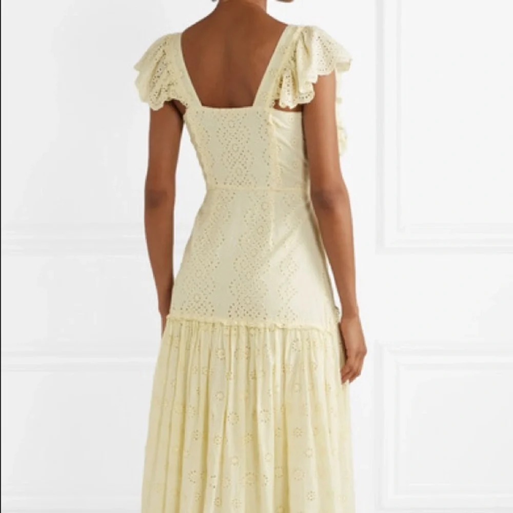 LoveShackFancy Cressida yellow eyelet dress - Picture 7 of 8